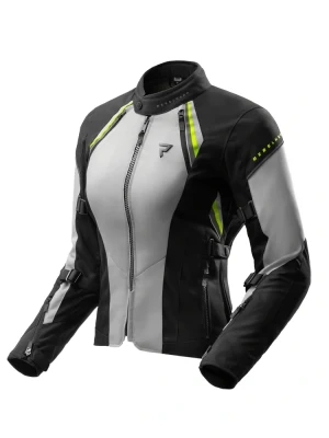 Kurtka motocyklowa damska tekstylna Rebelhorn Swift czarno-szara-fluo + Gratisy