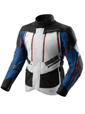 Kurtka motocyklowa tekstylna Rebelhorn Hardy 3.0 czarno-szaro-niebieska + Gratisy