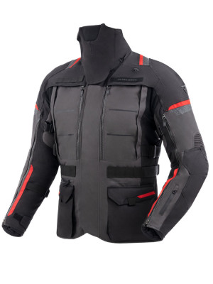 Kurtka motocyklowa tekstylna Rebelhorn Cubby V czarno-czerwona + Gratisy