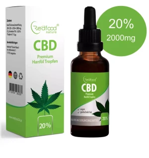 Redfood CBD ÖL 20 % Vollspektrum Hanf Öl 10ml