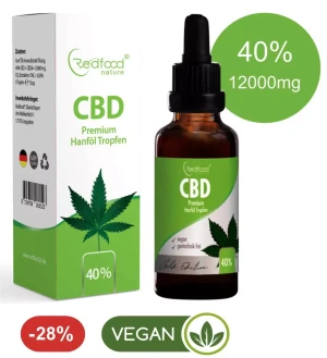 Redfood CBD ÖL 40 % Vollspektrum Hanf Öl 30ml