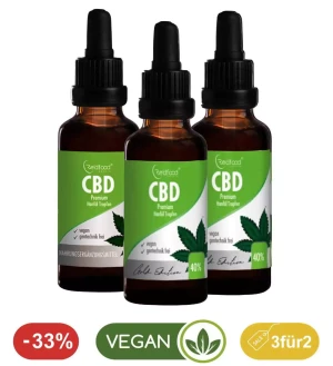 Redfood Angebot* 3 x 40 % CBD Öl 10ml