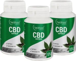 Redfood Angebot* 3 x CBD Kapseln 10%