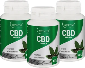 Redfood Angebot* 3 x CBD Kapseln 40%