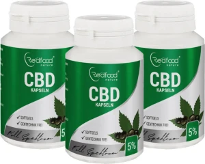 Redfood Angebot* 3 x CBD Kapseln 5%