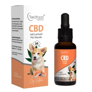 Redfood CBD Öl für Hunde mit Lachsöl 10% - 30ml