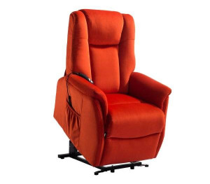 REHASHOP Fauteuil releveur Windsor, 2 moteurs Brun doré Vinyle R++