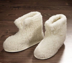 K.&N. SCHURWOLL Chaussons en laine vierge naturelle 41-43