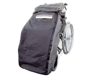 PELLIS MEDICA Protège jambes pour fauteuils roulants Royal Pour adulte Bleu marine gris