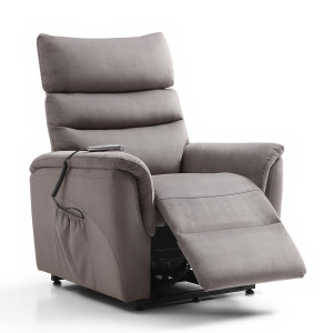 REHASHOP Fauteuil releveur Munich technic 2 moteur brun clair (surdimension)