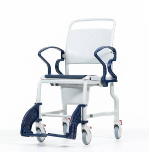 REBOTEC Chaise de toilettes Bonn, gris/bleu