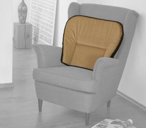 K.&N. SCHURWOLL Coussin de chaise confort en laine vierge, réversible Bordeaux coton Louna