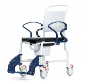 REBOTEC Chaise de toilettes et de douche Berlin grau feuerrot