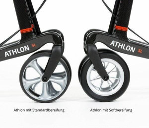 REHASENSE Déambulateur léger Athlon SL Large blanc, roues souples