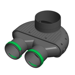 Skrzynka rozprężna do rekuperacji 2x75/125/TPK PRODMAX średnica 125mm