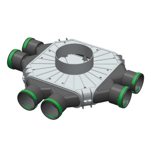 Rozdzielacz rekuperacji skrzynka rozdzielcza 6x75/200/TPK PRODMAX z przyłączem 200mm