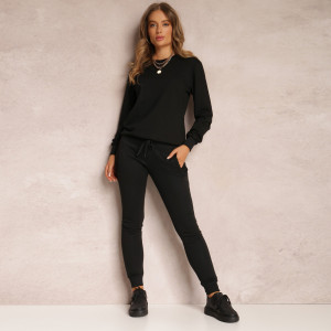 Czarna Bluza Sofaris, czarny, tkanina, Renee, damski, całoroczny, rozmiar S