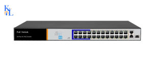 K&L 2426AI Switch POE z zasilaniem CCTV do 250m 24-portowy do kamer monitoringu