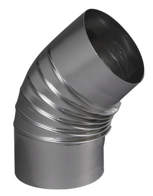 Coude plissé 45 ° aluminium TEN 394125