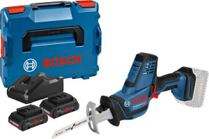 Scie sabre 18V GSA 18 V-LI C + 2 batteries ProCore 4Ah + chargeur en coffret L-Boxx BOSCH 06016A500Q
