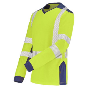 T-shirt manches longues fluo SAFE XP HV jaune/bleu marine T2/M CEPOVETT 22-9T85-701-2/M Jaune fluo