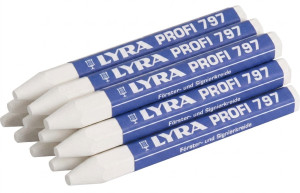 LYRA GERMANY Boîte de 12 craies forestières à l'huile Lyra 797 Profi 120 x 12 mm blanches LYRA L4870001 Blanc