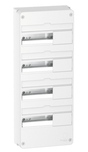 Coffret en saillie RESI9 blanc 4 rangées de 13 modules 90 A SCHNEIDER ELECTRIC R9H13404