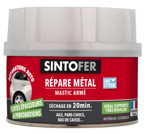 er mastic répare métal armé 170 ml SINTO 139900 Vert clair