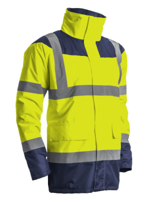 Parka matelassée haute visibilité KETA jaune fluo/marine TXL COVERGUARD 7KETYXL Jaune fluo