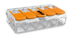 Bornes de raccordement COMPACT 4 mm² transparent WAGO 221-415 BT25