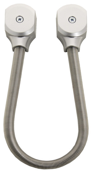 Flexible de passage de câbles diamètre intérieur 12 mm longueur 500 mm + embout HERACLES FLEX500 Argent