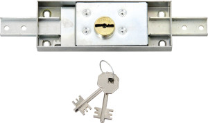 Serrure de rideau grand modèle double panneton PREFER PRE86010010