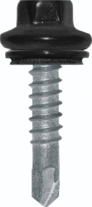 Vis P5 bardage CAPINOX 4 tête hexagonale 8mm CP 5,5x25mm RAL7016 100 pièces ETANCO 263107-236