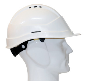 Casque de chantier visière longue KARA blanc AUBOUEIX 0031LTC Blanc