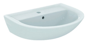 Lavabo ULYSSE en porcelaine blanche avec trop-plein 60x47 cm PORCHER P125601