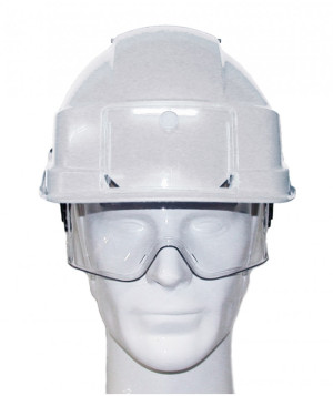 Casque de chantier IRIS 2 avec porte-badge blanc AUBOUEIX 0271PBC Blanc