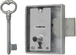 SELECT Serrure encloisonnée 305 largeur 75 mm axe 50 mm gauche fer limé 1 clé DEVISMES 3305450