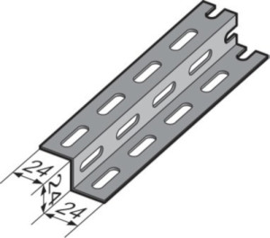 Profilé perforé Z A570 3 m 24x24x24 NIEDAX 016002