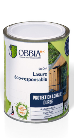 Lasure ÉCO-RESPONSABLE teck 1 L OBBIA ECOCRYL1-TK Teck
