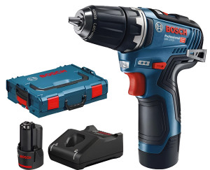 Perceuse-visseuse 12 V GSR 12V-35 professional + 2 batteries 3 Ah + chargeur + coffret L-BOXX BOSCH 06019H8002