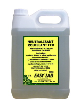 Neutralisant rouillant fer 5 L EASY LAB 0858-5 Blanc