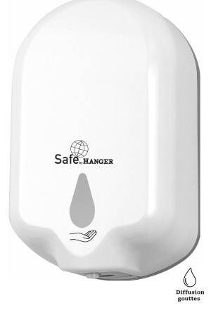 Hanger Safe Distributeur pour gel hydroalcoolique ou savon liquide infrarouge mural SAFE BY HANGER SF1802201P00 Blanc