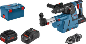 Perforateur SDS-Plus 18 V GBH 18V-26F Professional + 2 batteries ProCORE18V 5,5 Ah + 1 chargeur rapide + coffret L-BOXX BOSCH 061191000G