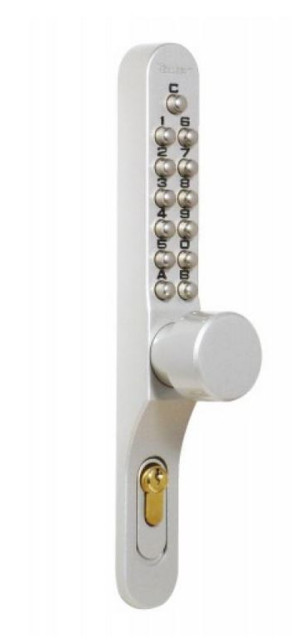 Serrure a code mécanique KEYLEX PROFIL étroit avec garniture et bouton LOKOD 22773