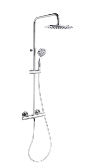 Colonne de douche thermostatique THESSALYS 3 jets Ø240 - GARIS - H02-COL-THM