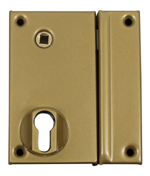 Coffre monopoint en applique pour cylindre européen vertical fouillot de 7 droite or 75 x 130 mm HERACLES MX-8817-01