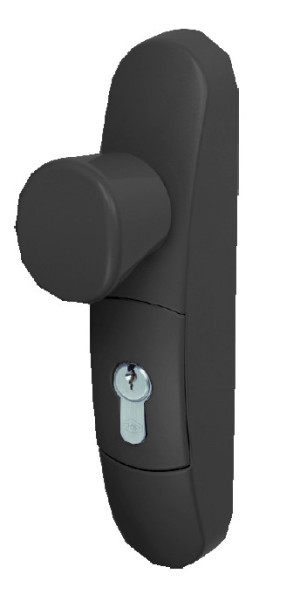 Demi ensemble à bouton débrayable sans cylindre profil européen noir JPM EN3300-05-0A