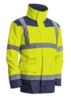 Veste HARBOR PU HI-VIZ 3M jaune fluo/marine TL COVERGUARD 7KANYL Jaune fluo
