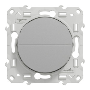 Bouton poussoir ODACE en aluminium à 2 bouton montée/descente pour volets SCHNEIDER ELECTRIC S530207 Aluminium