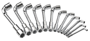Jeu de 12 clés à pipe débouchées 6x6 pans métriques FACOM 75.J12PB